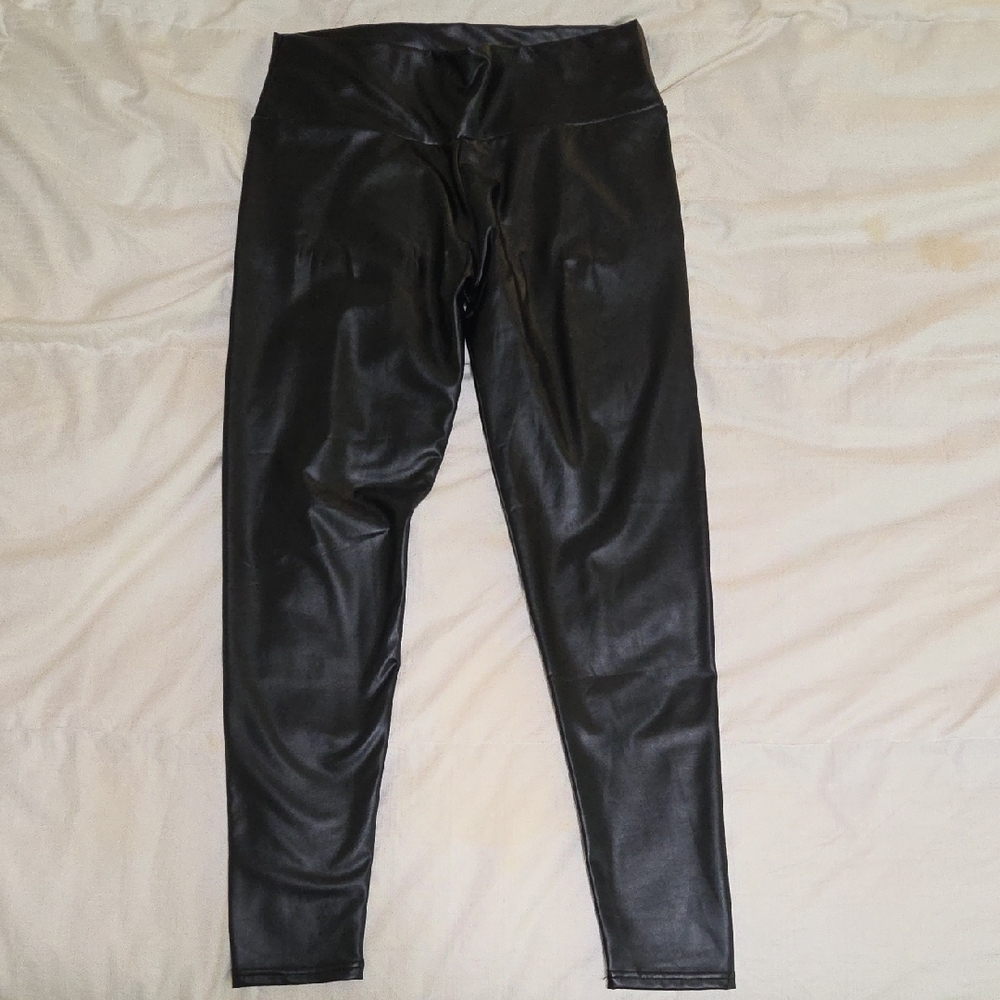 Black Faux Leather Leggings